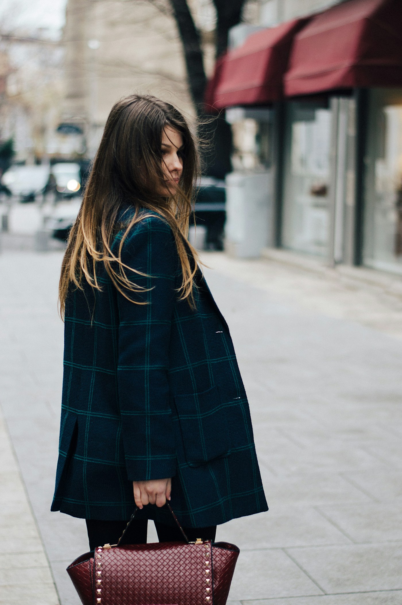 Jeans styled for a casual evening dinner